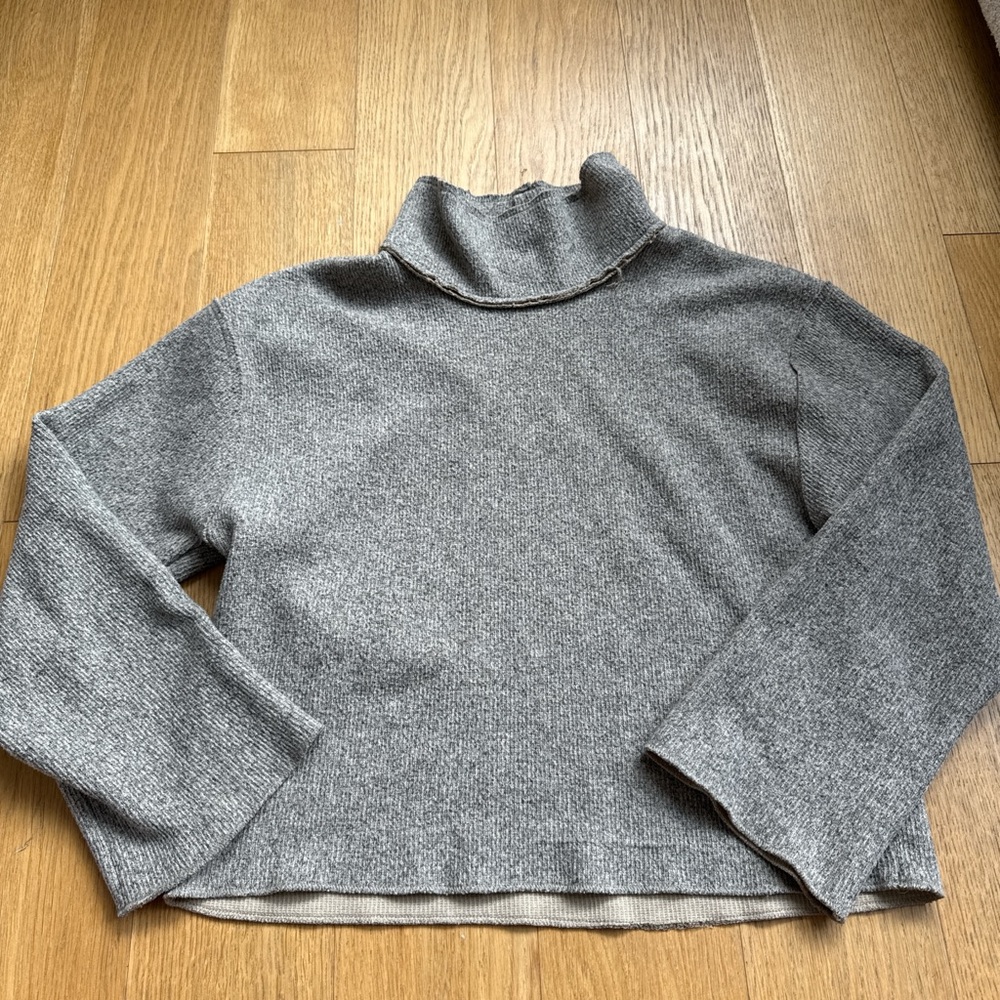 Zara Heather Gray Cowl Neck Sweater